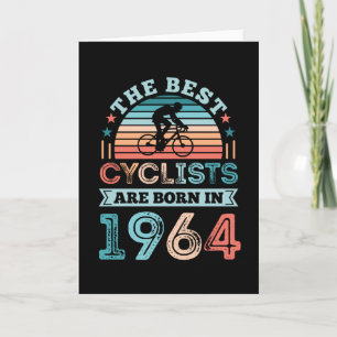 60th Birthday Cycling Gift Best Cyclist born 1964 Card