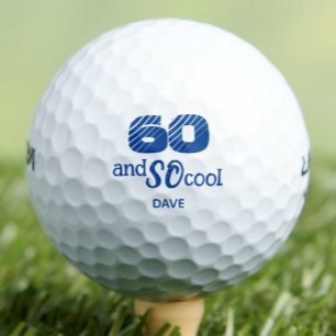 60th Birthday Dad Gift – Blue Cool 60 Years Golf Balls