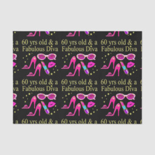 60TH BIRTHDAY DAZZLING DIVA DESIGN TISSUE PAPER