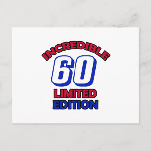 60th Birthday Design Postcard