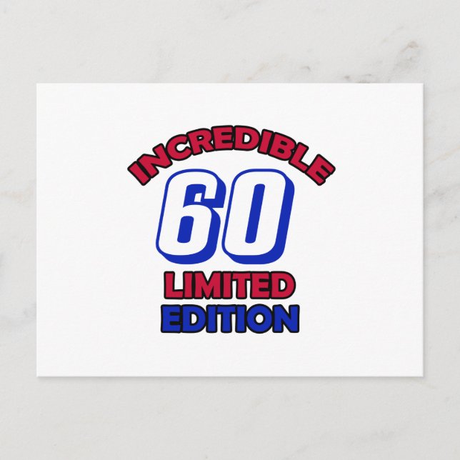 60th Birthday Design Postcard (Front)