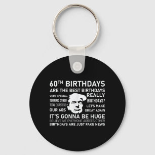 60th Birthday Donald Politigovernment Agencyn Key Ring