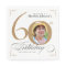 60th Birthday Elegant Gold White Calligraphy Photo