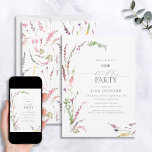 60th Birthday Elegant Wildflower Floral Watercolor Invitation<br><div class="desc">Are you throwing a party for a special 60th birthday? Make an unforgettable statement with our Elegant Wildflower Floral Watercolor Invitation! Featuring a casual arrangement of soft lilac lavender, blush pink, yellow and dusty blue wildflowers and beautiful botanical greenery, this stunning invitation is guaranteed to make your event one-of-a-kind. Plus,...</div>