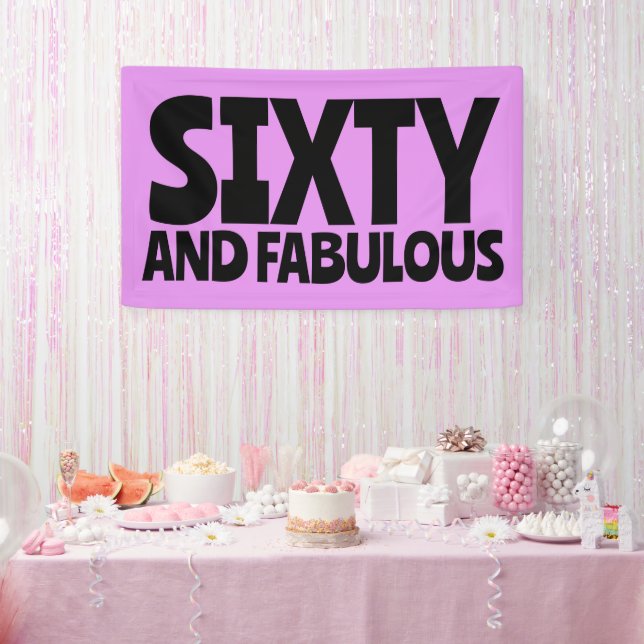 60TH BIRTHDAY FABULOUS PARTY BANNER (Party)