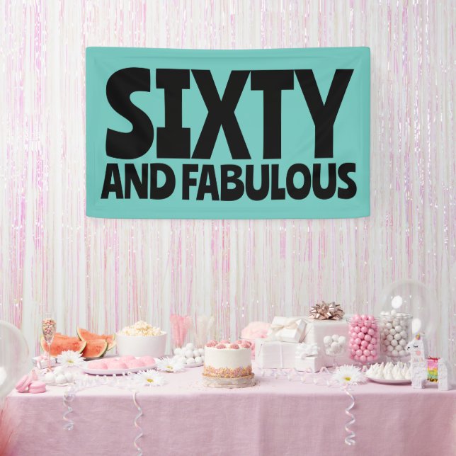 60TH BIRTHDAY FABULOUS PARTY BANNER (Party)