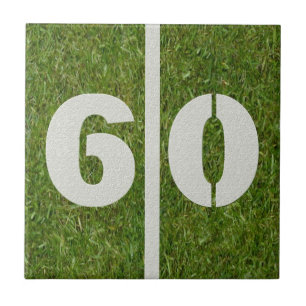 60th Birthday Football Customisable Tile