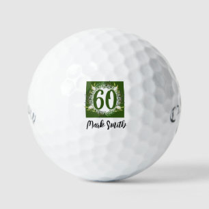 60th Birthday for golfer Golf Balls