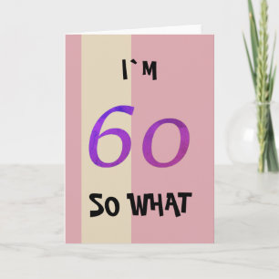 60th Birthday for Her Funny Card