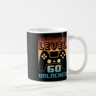 60th Birthday For Men Level 60 Unlocked Gamer 60 Y Coffee Mug