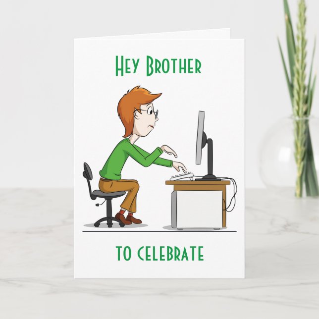 "60th BIRTHDAY FOR MY BROTHER" Card (Front)