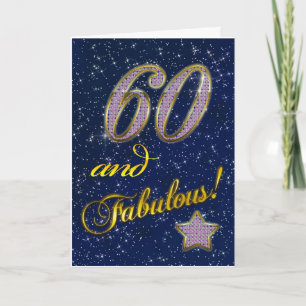 60th birthday for someone Fabulous Card