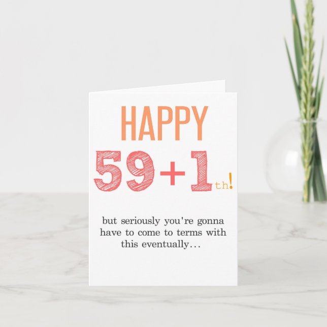 60th Birthday Funny Card (Front)