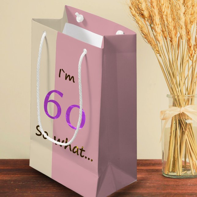 60th Birthday Funny I`m 60 so what Small Gift Bag (Creator Uploaded)