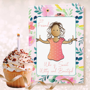 60th Birthday Funny Saying Sassy Ethnic Cartoon Card