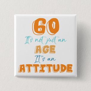 60th Birthday Gag Gift 15 Cm Square Badge