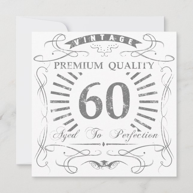 60th Birthday Gag Gift Card (Front)