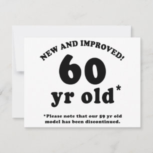 60th Birthday Gag Gifts Card