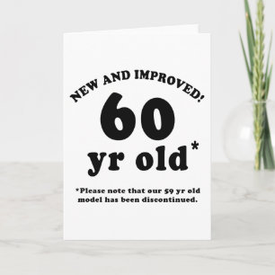 60th Birthday Gag Gifts Card