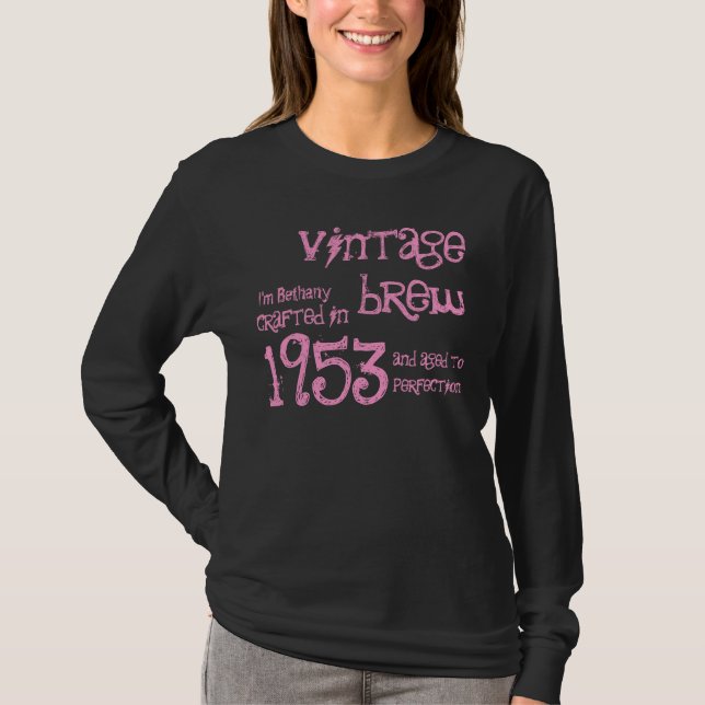 60th Birthday Gift 1953 Vintage Brew T-Shirt (Front)