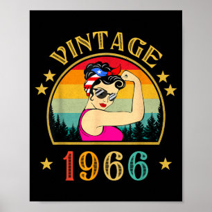 60th Birthday Gift 60 Years Old For Women Retro Vi Poster