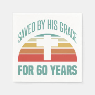 60th Birthday Gift For Christians Napkin