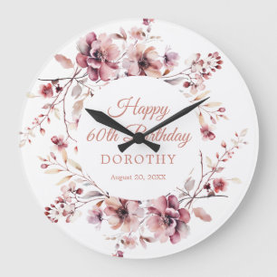 60th Birthday Gift Personalised Wall Clock