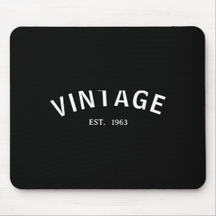 60th Birthday Gift Shirt Vintage Est 1964 61th T S Mouse Pad