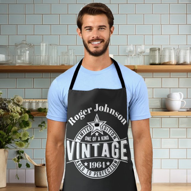 60th Birthday Gift Vintage Aged to perfection Apron (Creator Uploaded)