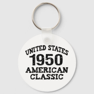 60th Birthday Gifts, 1950 Key Ring