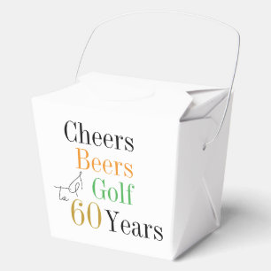 60th Birthday Golf Cheers Beers Minimal Party Favour Box
