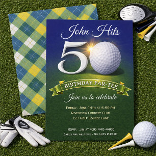 60th Birthday Golf Theme  Invitation