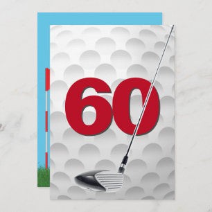 60th Birthday Golf Theme Party Invitation