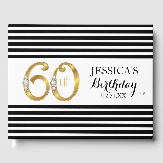 60th Birthday Guest Book (Front)
