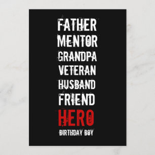 60th Birthday Hero Party Invitation