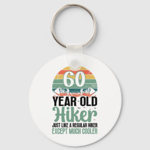 60th Birthday Hiker Mountain 60 Years Old Hiking L Key Ring