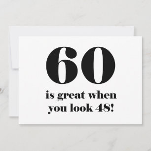 60th Birthday Humour Card