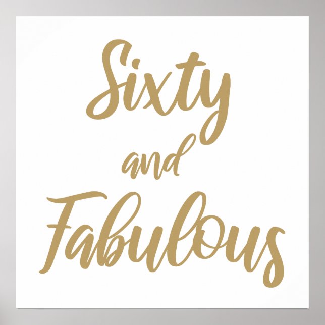 60th Birthday Humour Poster (Front)