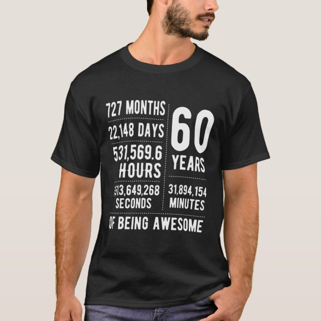 60Th Birthday Idea For Men T-Shirt (Front)