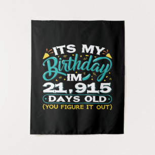 60th Birthday Idea Funny Blanket Tapestry