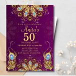 60th Birthday Indian Ethnic Pink Gold Peacock Invitation<br><div class="desc">Celebrate six decades of life and love with our Elegant 60th Birthday Indian Ethnic Pink Gold Peacock Invitation! This exquisite invitation features traditional Indian ethnic patterns and a majestic peacock design in a stunning pink and gold colour palette, perfect for marking this milestone occasion in style. Customise the invitation with...</div>