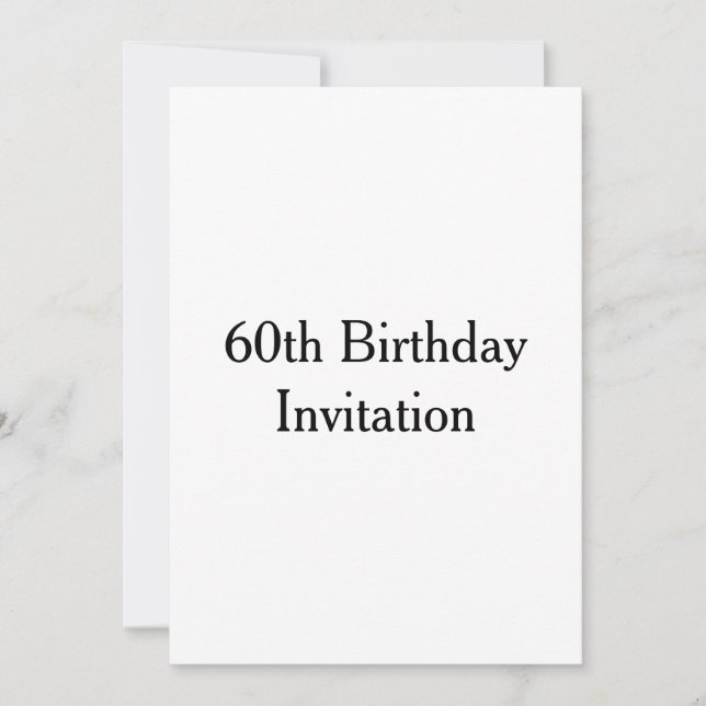 60th Birthday Invitation (Front)