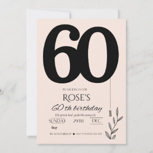 60th birthday invitation