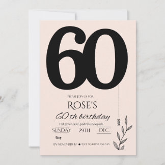 60th birthday invitation