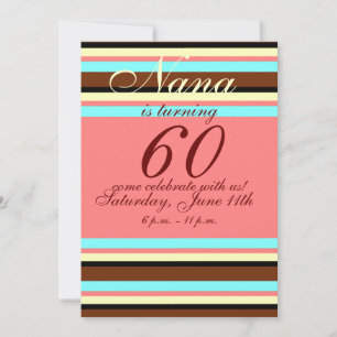 60th birthday Invitation