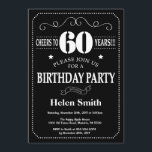 60th Birthday Invitation Chalkboard<br><div class="desc">60th Birthday Invitation Chalkboard. Black and White Background. Adult Birthday. Male Men or Women Birthday. Kids Boy or Girl Lady Teen Teenage Bday Invite. 13th 15th 16th 18th 20th 21st 30th 40th 50th 60th 70th 80th 90th 100th. Any Age. For further customisation, please click the "Customise it" button and use...</div>