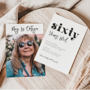 60th Birthday Invitation   Photo 60th Birthday