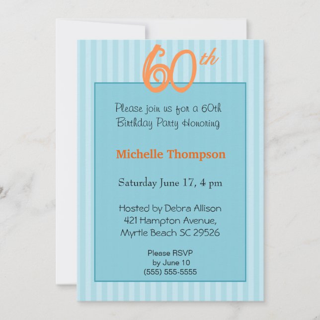 60th  Birthday Invitations (Front)
