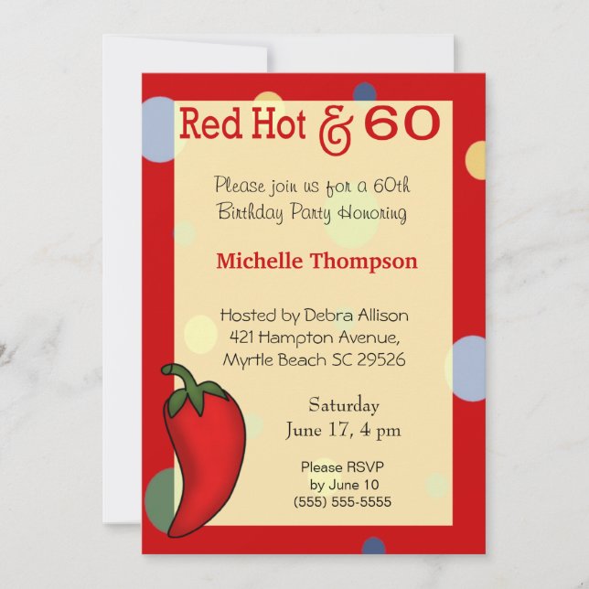 60th  Birthday Invitations (Front)