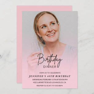 60th birthday invitations Birthday Dinner Photo